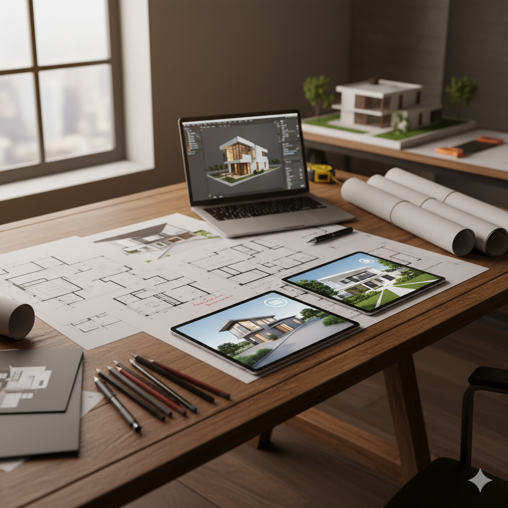 Construction workers in safety gear